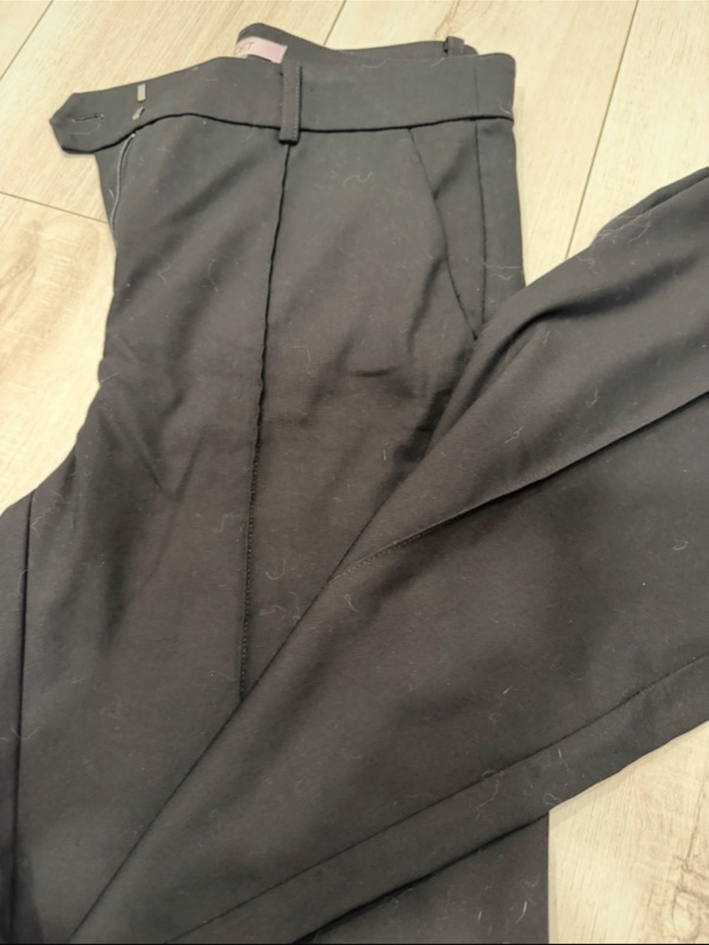 LOFT Black High-Waist Tailored Trousers